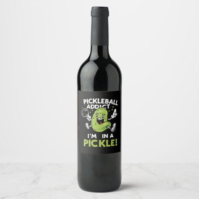 Funny-Pickleball Wine Label (Front)