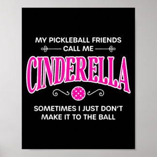 Funny Pickleball Women Gift Player Joke Poster