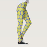 Funny Pickleball Yellow Ball and Blue Sports Leggings<br><div class="desc">The perfect leggings for Pickleball enthusiasts!  A yellow pickleball is set against a blue background.  Easily change the background colour by clicking on customise and then scrolling to the colour picker. Great for fun pickleball games and tournament match play or just hanging around with your Pickleball friends.</div>