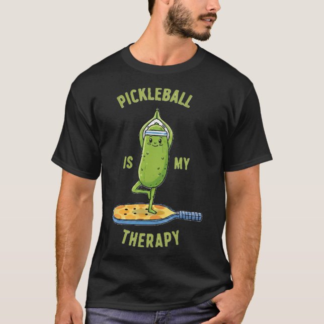 Funny Picklell Is My Therapy Paddle Tee  (Front)