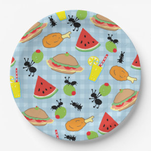 Funny Picnic Food Paper Plate