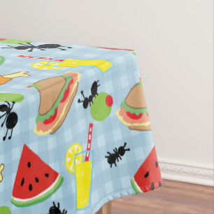 Funny Picnic Food  Pattern Tablecloth