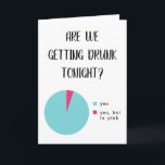 Funny Pie Chart Drunk 21st Birthday Card<br><div class="desc">Wish your best friend happy birthday with a funny pie chart meme greeting card stating that you're getting drunk together tonight,  now that you're all finally 21!</div>