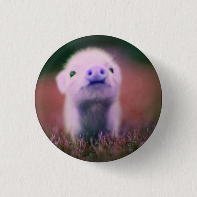 funny pig 3 cm round badge (Front)