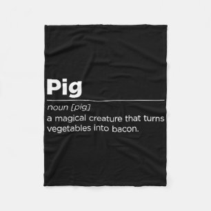Funny Pig Bacon Art For Men Women Bbq Food Pork Ba Fleece Blanket
