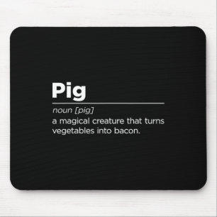 Funny Pig Bacon Art For Men Women Bbq Food Pork Ba Mouse Pad