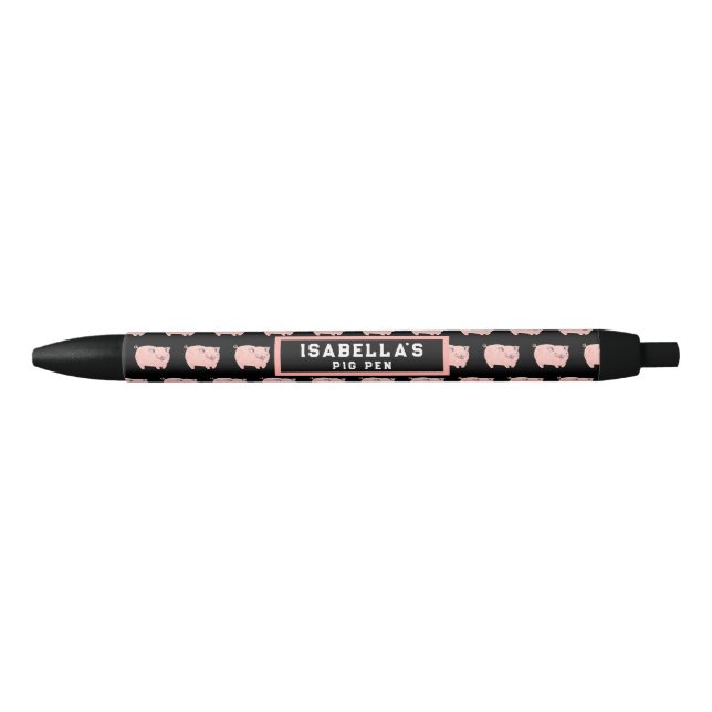 Funny Pig Black Ink Pen (Front)