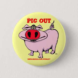Funny pig button