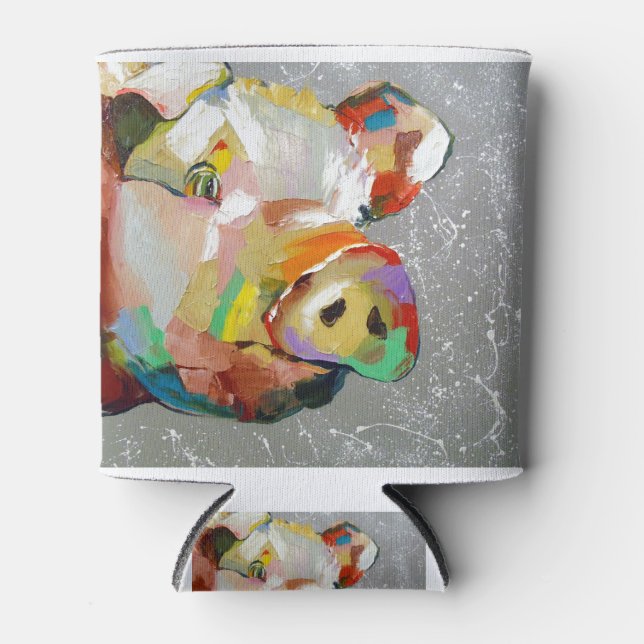 Funny pig can cooler (Front)