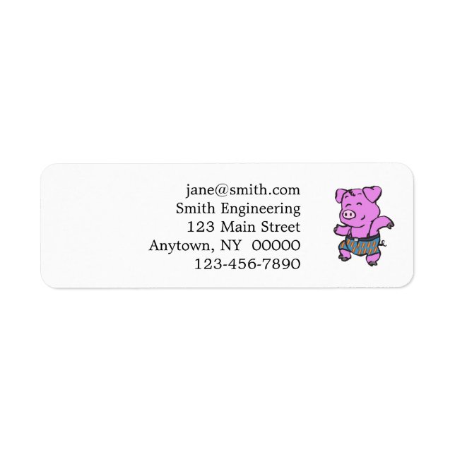 Funny Pig dancing cartoon | choose background colo (Front)