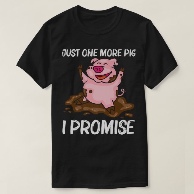 Funny Pig Design For Men Women Hog Farmer Farm Ani T-Shirt (Design Front)