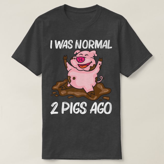 Funny Pig Design For Men Women Hog Farmer Farm Ani T-Shirt (Design Front)