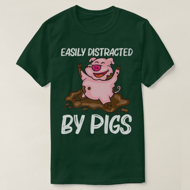 Funny Pig Design For Men Women Hog Farmer Farm Ani T-Shirt (Design Front)