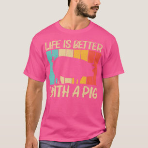 Funny Pig Design For Men Women Pig Farmer Farm Far T-Shirt