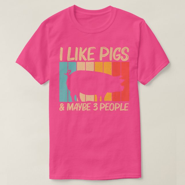 Funny Pig Design For Men Women Pig Farmer Farm Far T-Shirt (Design Front)