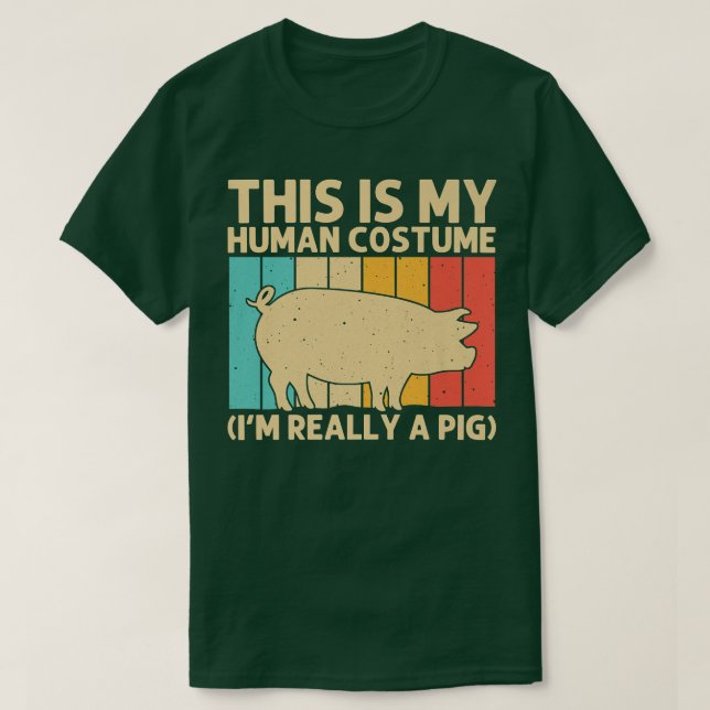 Funny Pig For Men Women Bacon Animal Lover Swine F T-Shirt (Design Front)