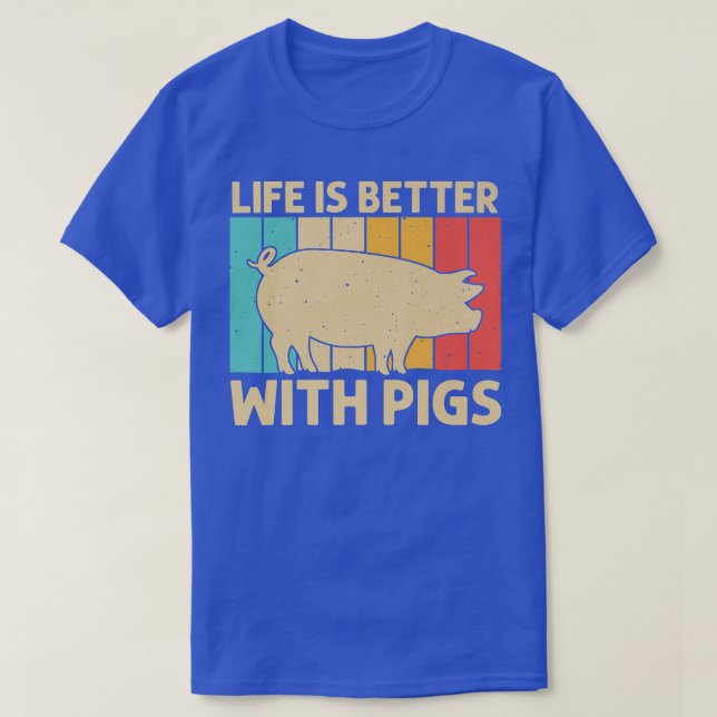 Funny Pig For Men Women Bacon Animal Lover Swine F T-Shirt (Design Front)
