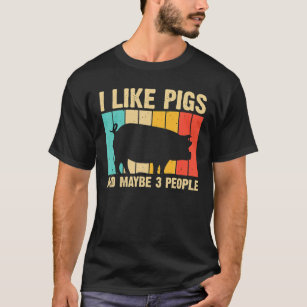 Funny Pig For Men Women Farm Animal Swine Vintage T-Shirt