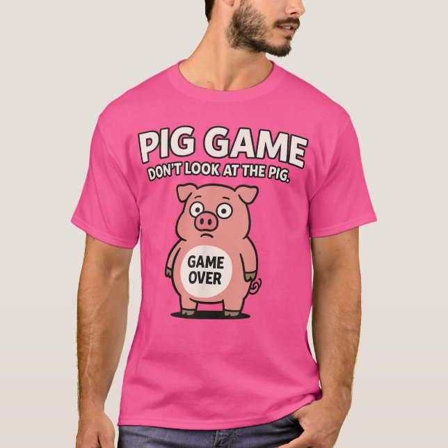Funny Pig Game vintage T-Shirt (Front)