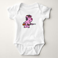 Funny pig hunter cartoon | choose background colou