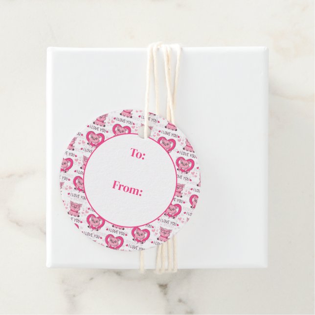 Funny Pig Love Pun Favour Tags (In Situ)