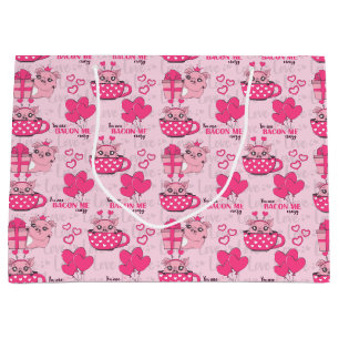 Funny Pig Love Pun Large Gift Bag