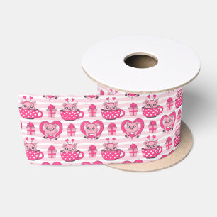 Funny Pig Love Pun Satin Ribbon