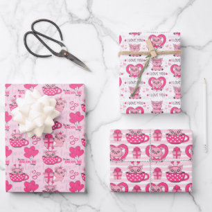 Funny Pig Love Pun Wrapping Paper Sheet