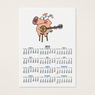 funny pig playing a banjo cartoon character