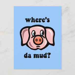 Funny pig postcard