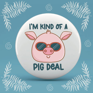 Funny Pig Pun 7.5 Cm Round Badge