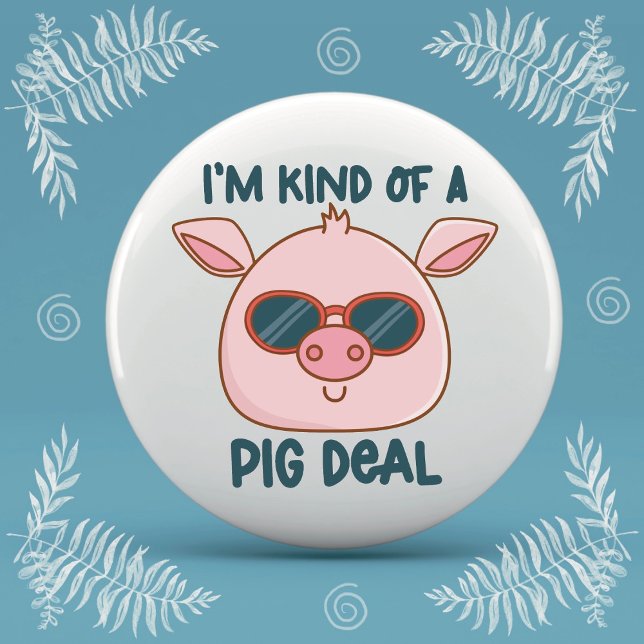 Funny Pig Pun  7.5 Cm Round Badge (Creator Uploaded)