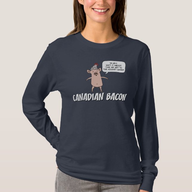 Funny pig shirt: Canadian Bacon T-Shirt (Front)