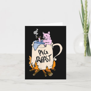 Funny Pig Spit Roast Bbq Party Grill Master Gift  Card