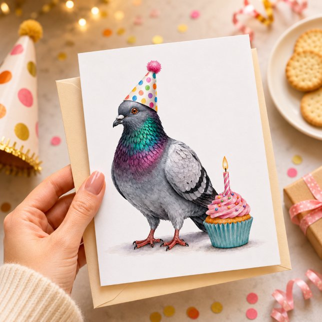 Funny Pigeon Happy Birthday Card (Creator Uploaded)