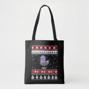 Funny Pigeon Ugly Christmas Tote Bag