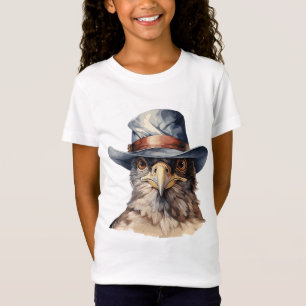 Funny pigeon wearing a cowboy hat, watercolor T-Shirt