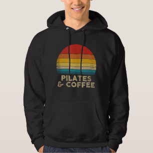 Funny Pilates and Coffee - Vintage Style Hoodie