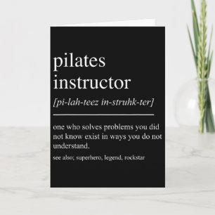 Funny Pilates Instructor Definition Pilates Teache Card