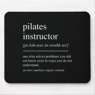 Funny Pilates Instructor Definition Pilates Teache Mouse Pad