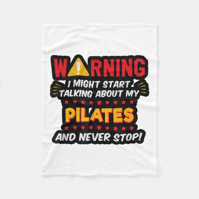 Funny Pilates Joke Instructor Graphic  Fleece Blanket (Front)