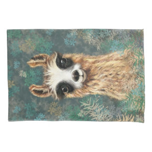Funny Pillow Case with Curious Baby Llama