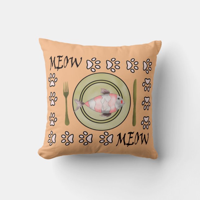 funny pillow for cat lovers (Front)