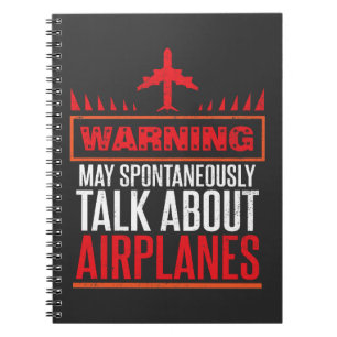 Funny Pilot and Aircraft Gifts Notebook