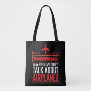 Funny Pilot and Aircraft Gifts Tote Bag