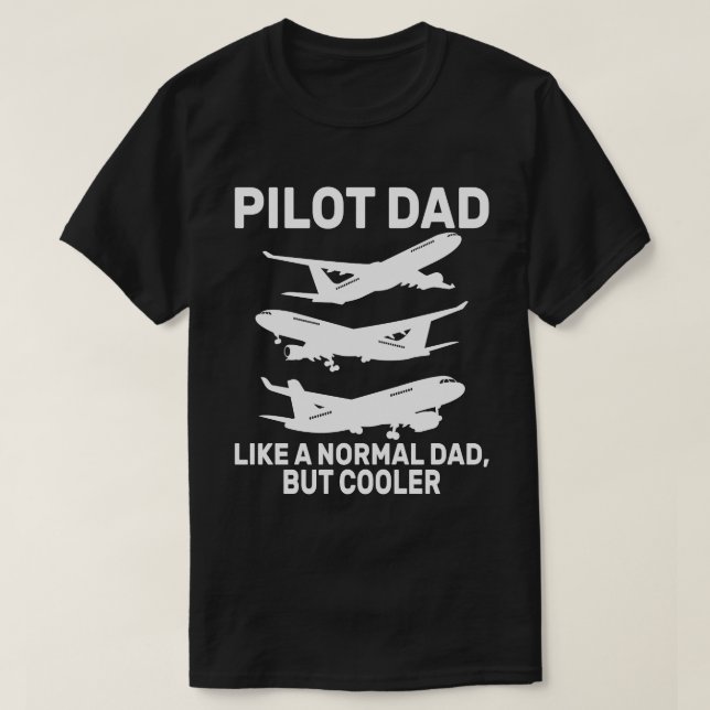 Funny Pilot Art For Dad Pilot Aviation Aeroplane  T-Shirt (Design Front)