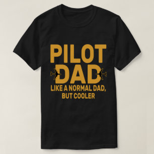 Funny Pilot Art For Dad Pilot Aviation Aeroplane T-Shirt