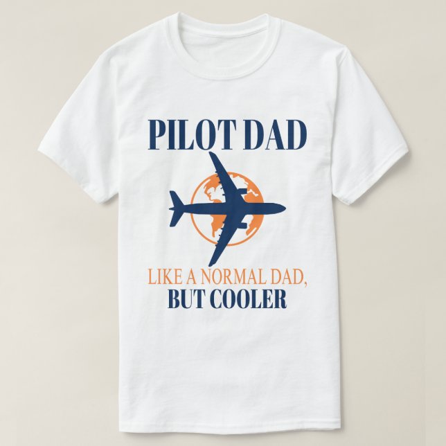 Funny Pilot Art For Dad Pilot Aviation Aeroplane  T-Shirt (Design Front)