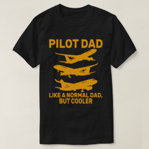 Funny Pilot Art For Dad Pilot Aviation Aeroplane T-Shirt