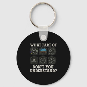 Funny Pilot Art Men Women Aviation Airline Pilot I Key Ring